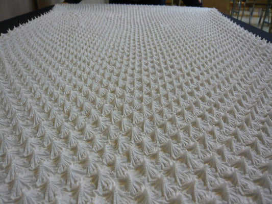 Fabric kumo-shibori (allover pattern)